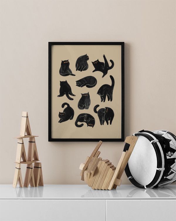 Kitty Yoga Print