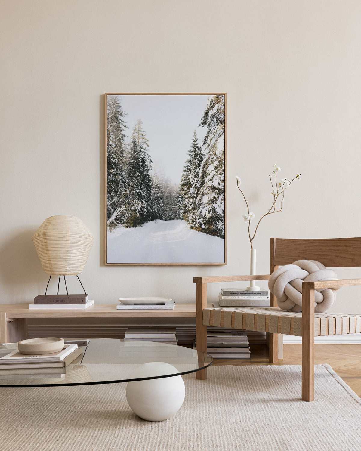 Coniferous Tree Road Canvas print