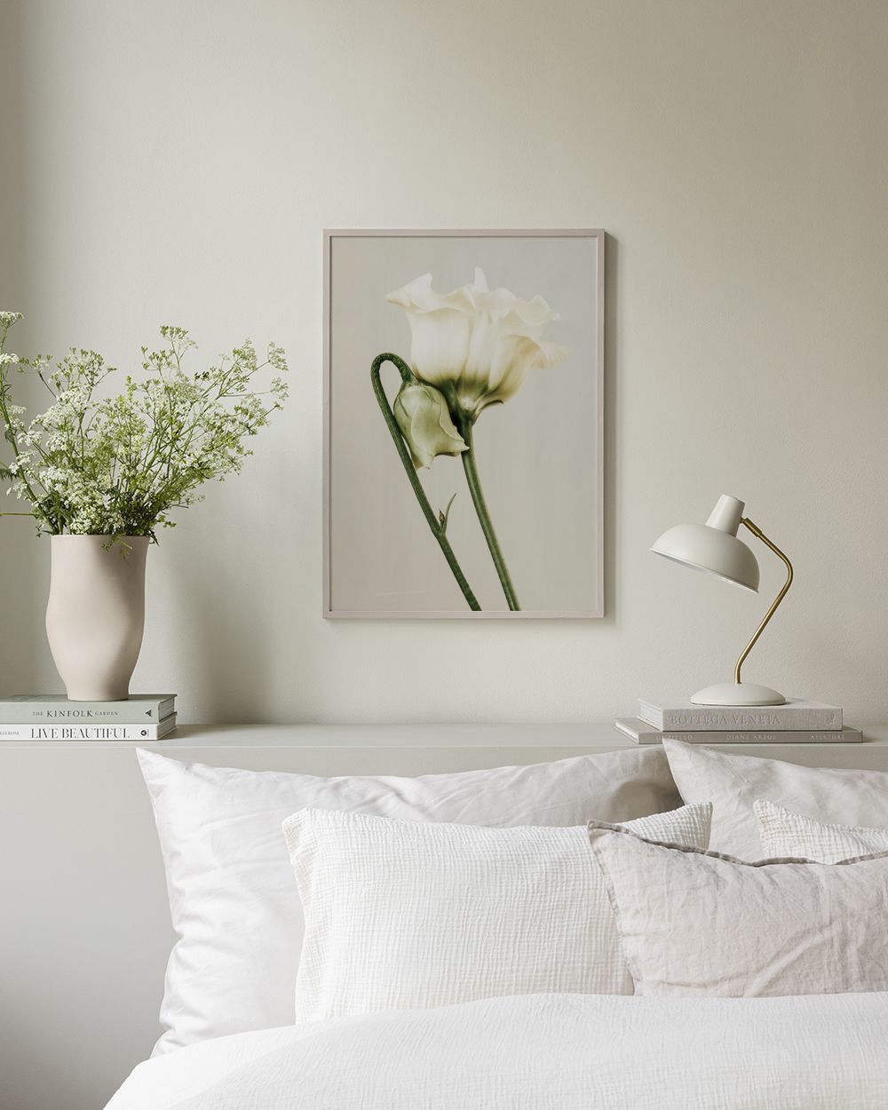 White Lisianthus Print