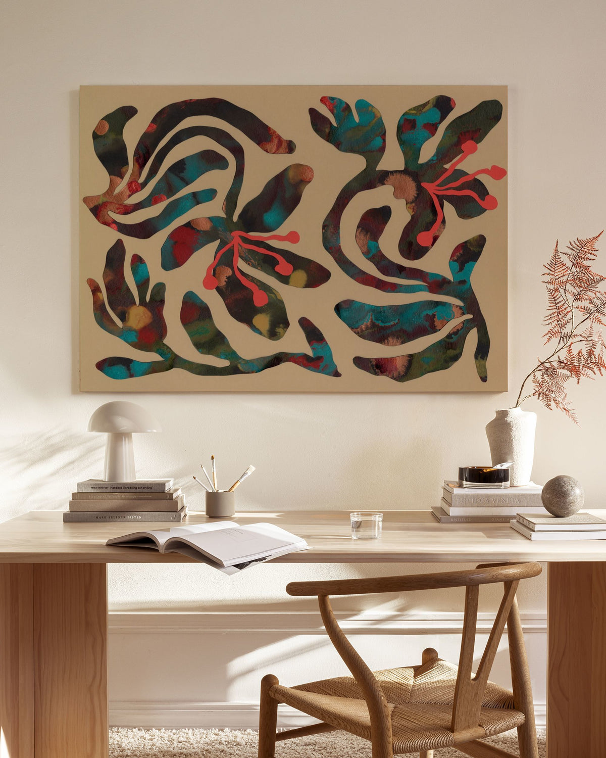 Marbled Garden Canvas print
