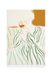 Green Striped Dress Canvas print