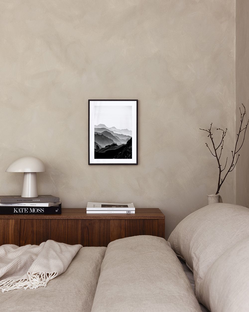 Black Rocky Mountains Print