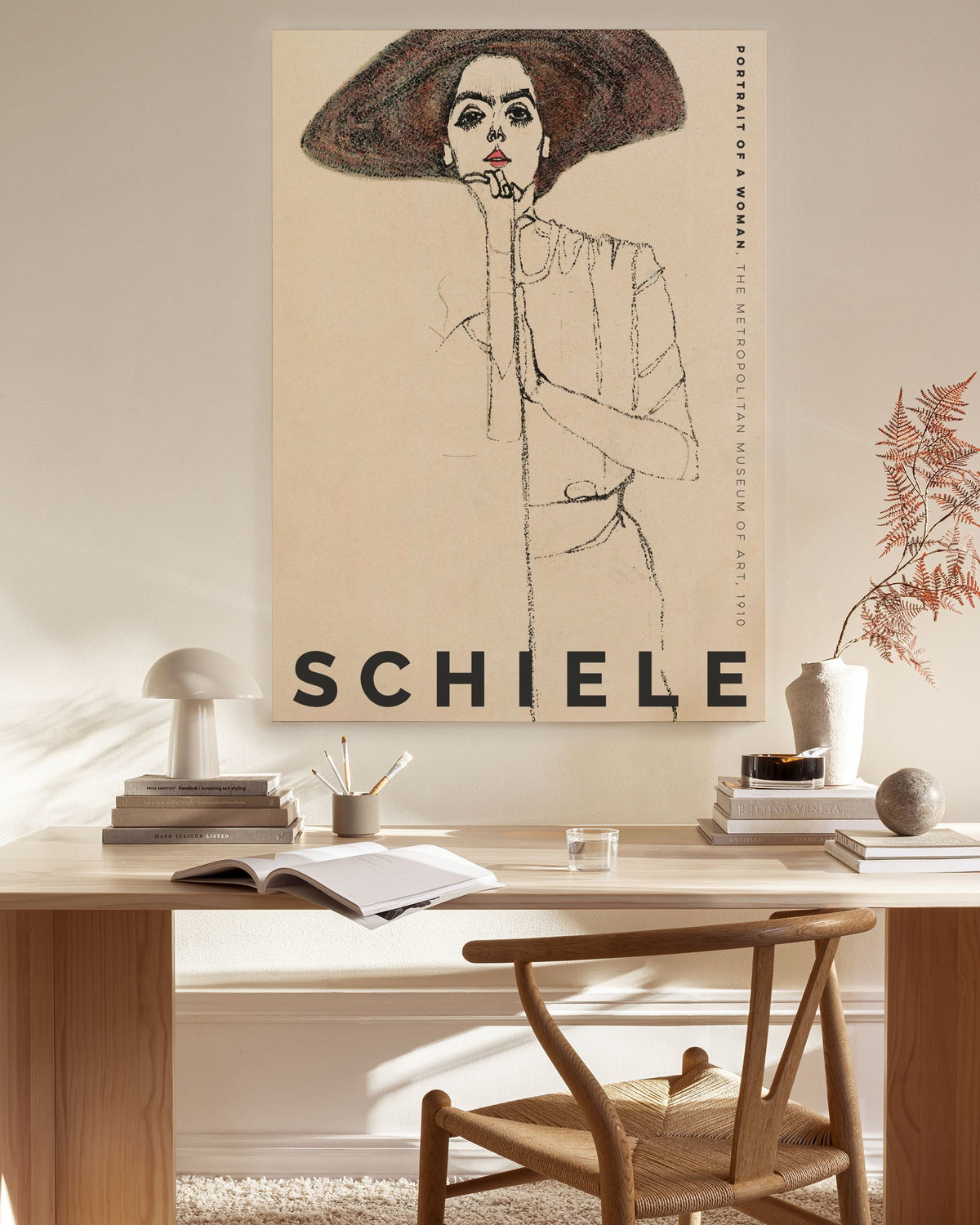 Egon Schiele - Portrait of a Woman Canvas print