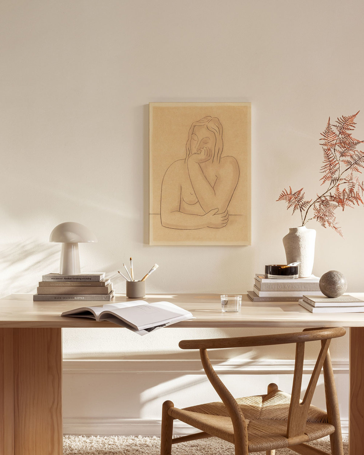Mikuláš Galanda - Seated Canvas print