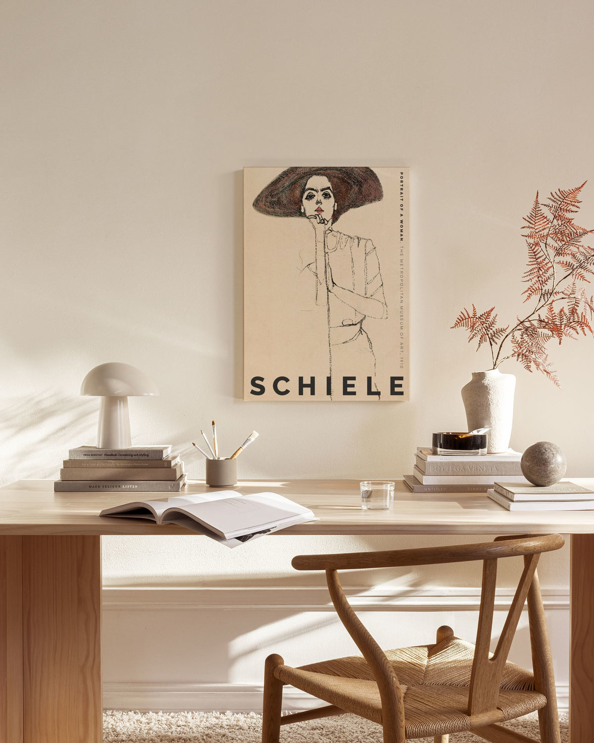 Egon Schiele - Portrait of a Woman Canvas print