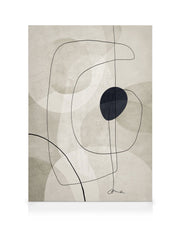 Beige Graphics No1 Canvas print