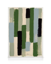 Green Brush Strokes Canvas print