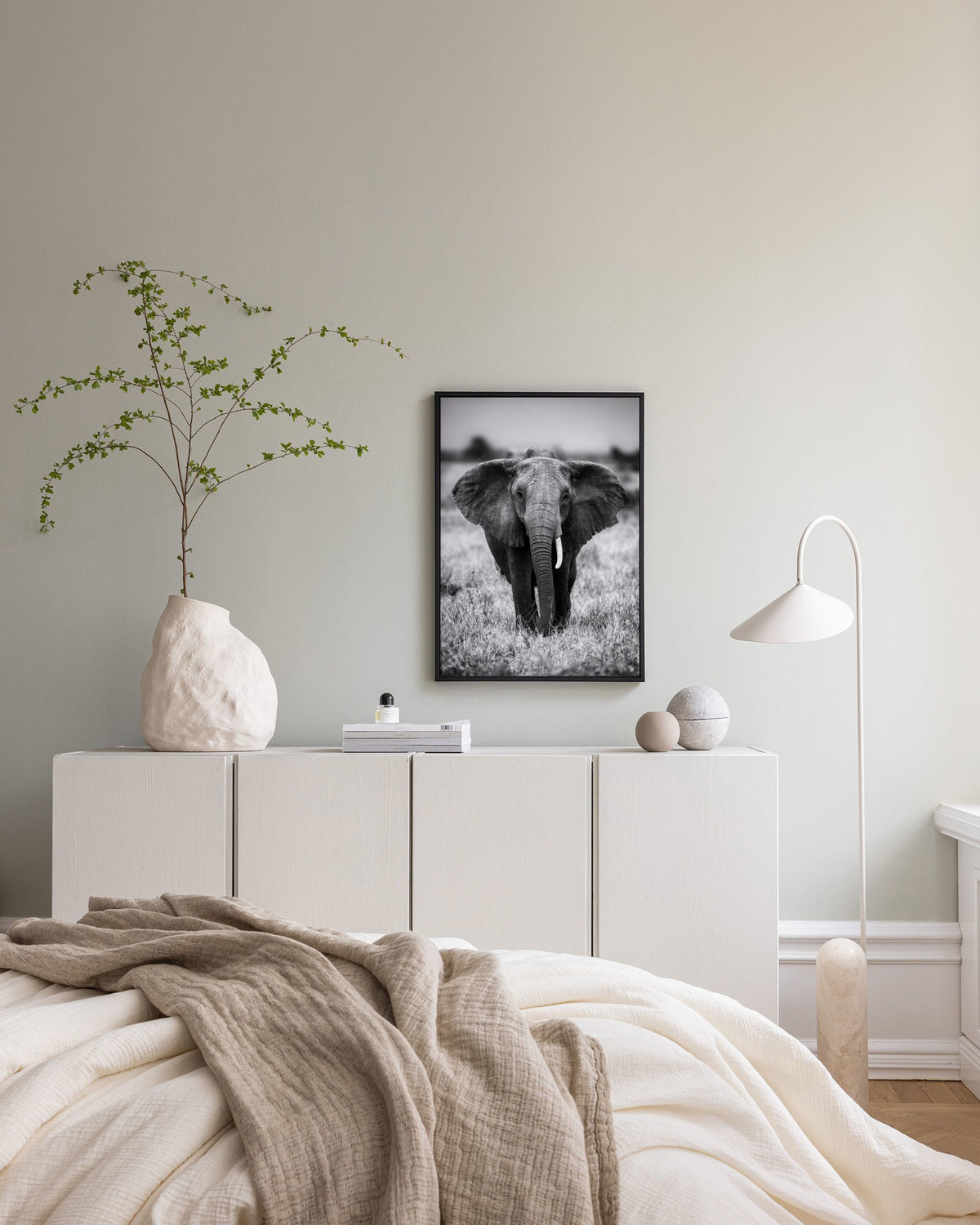 Elephant on the Savanna Canvas print