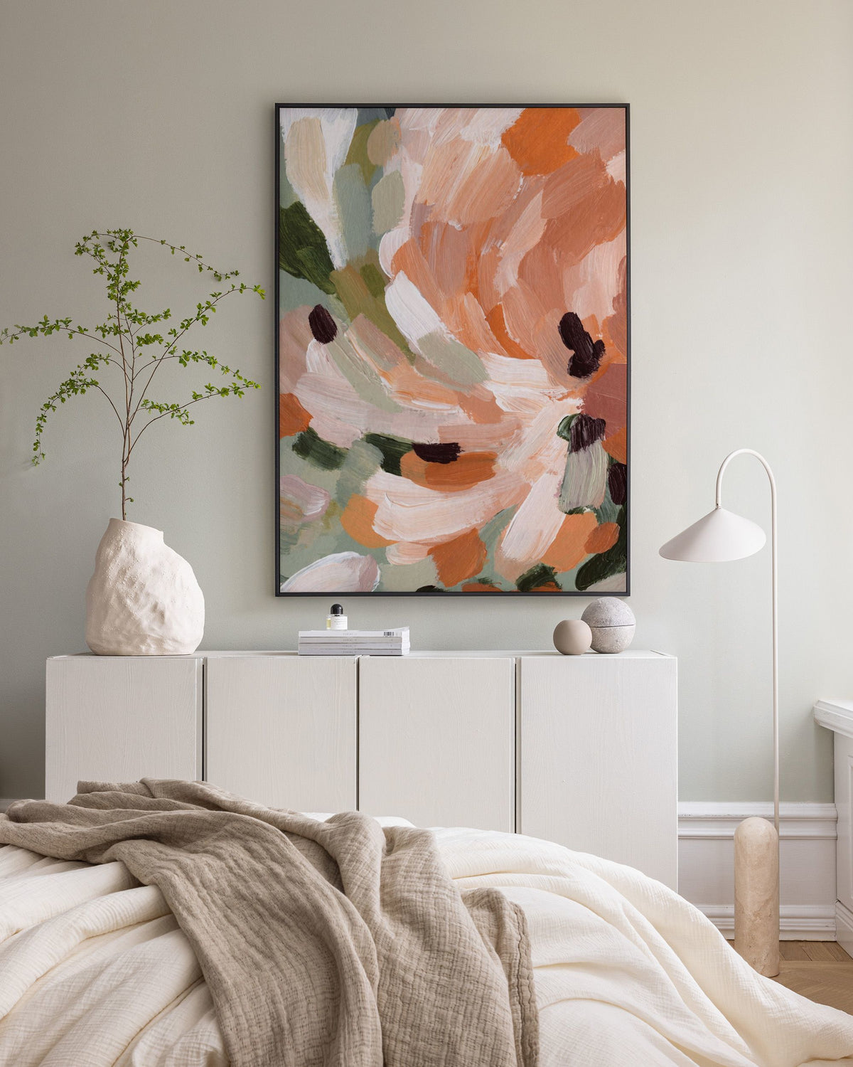 Soft Rustic Florals No1 Canvas print