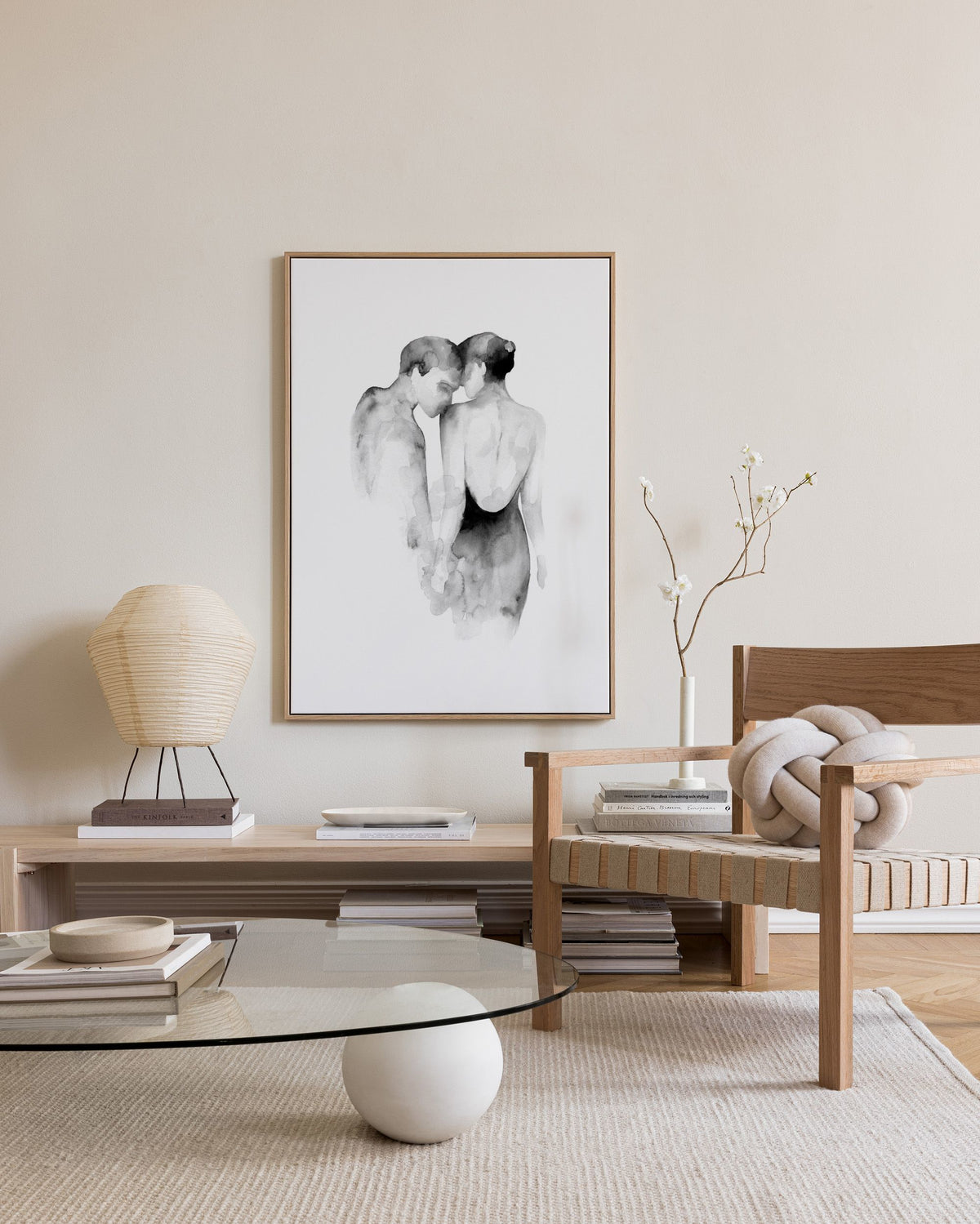 Watercolor Couple Canvas print