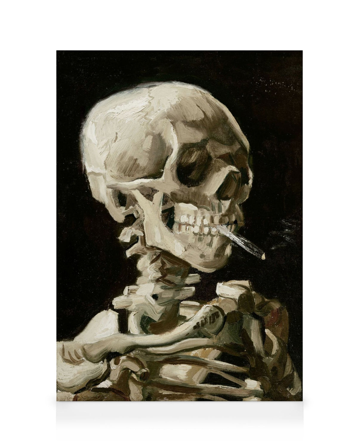 Van Gogh - Head of a Skeleton With a Burning Cigarette Canvas print