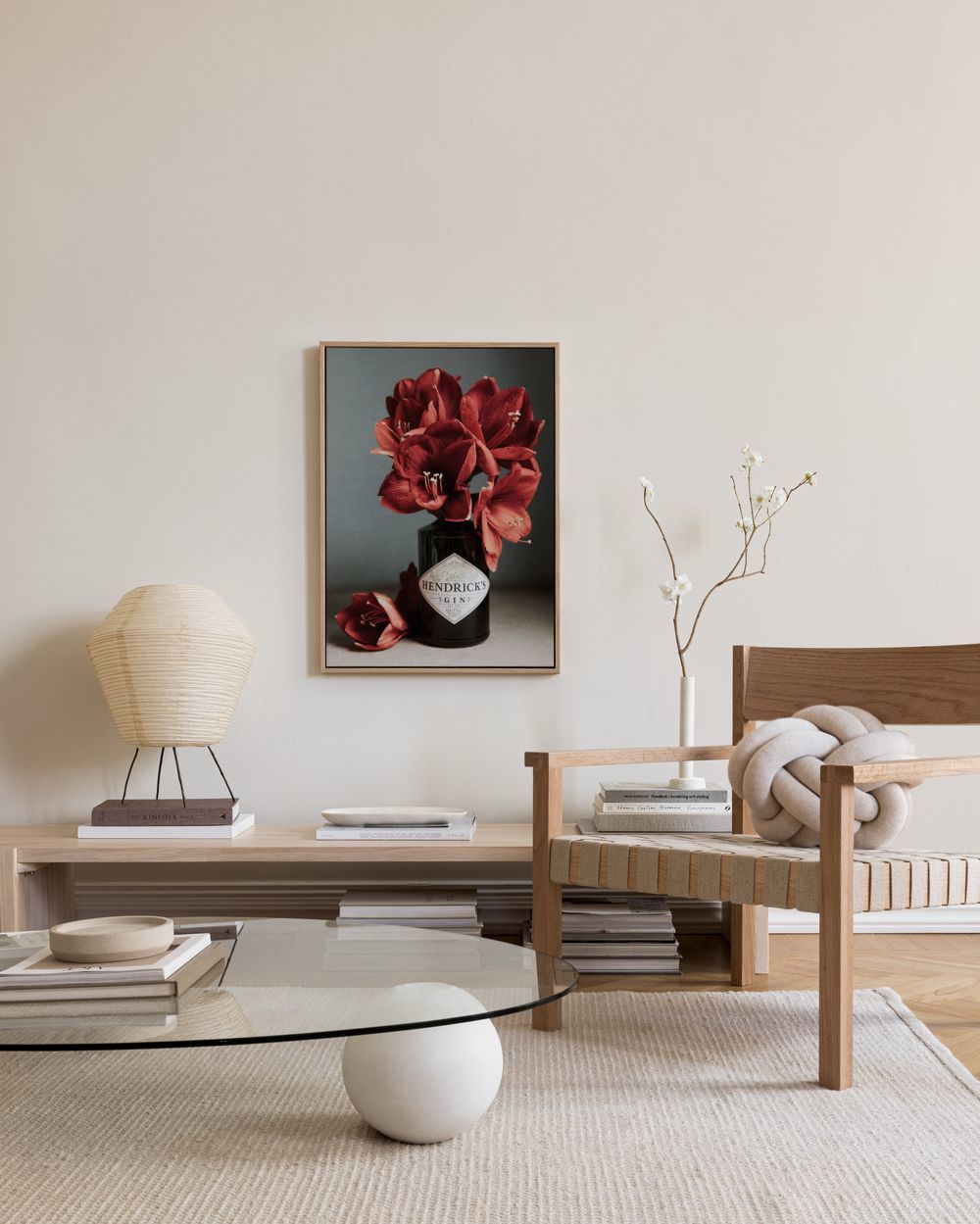 Gin and Red Amaryllis Canvas print