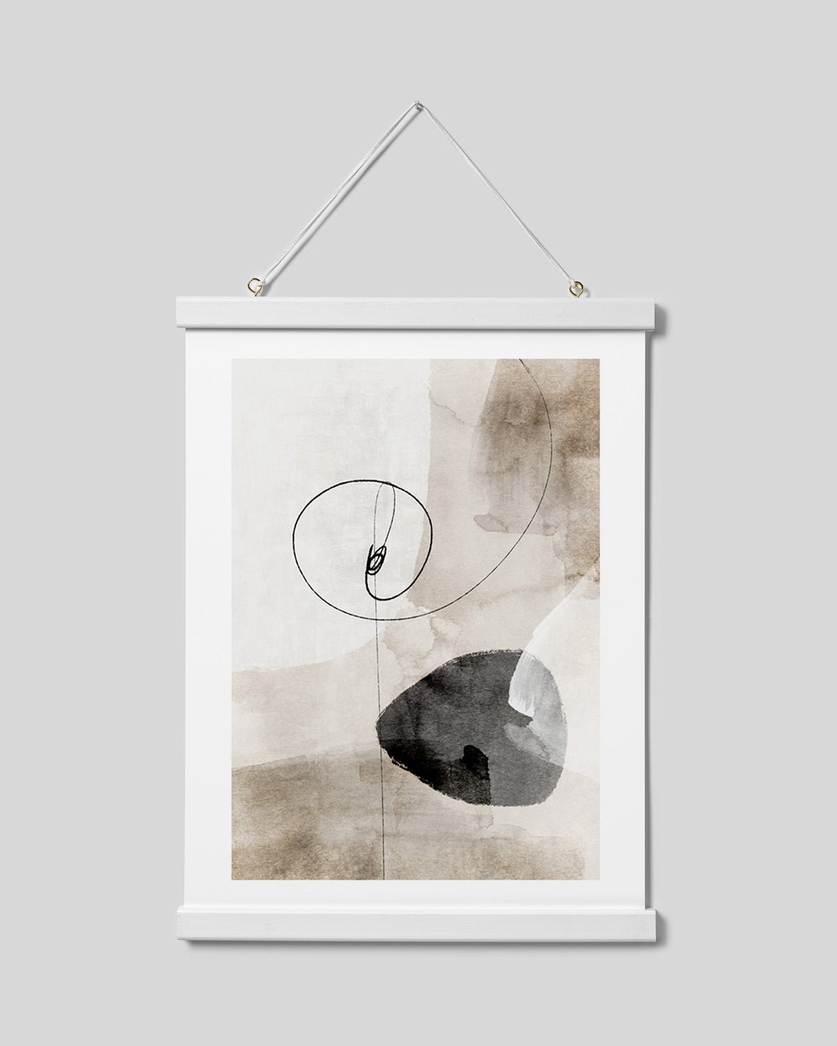 Poster hanger white 31 cm, magnet fastener