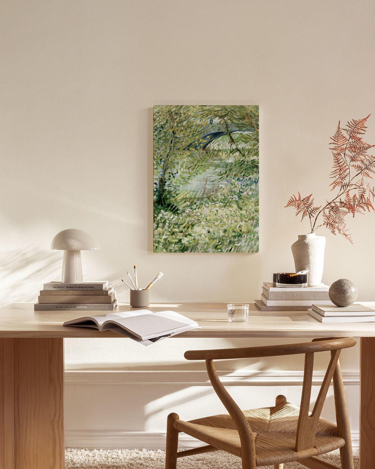 Van Gogh - River Bank in Springtime Canvas print