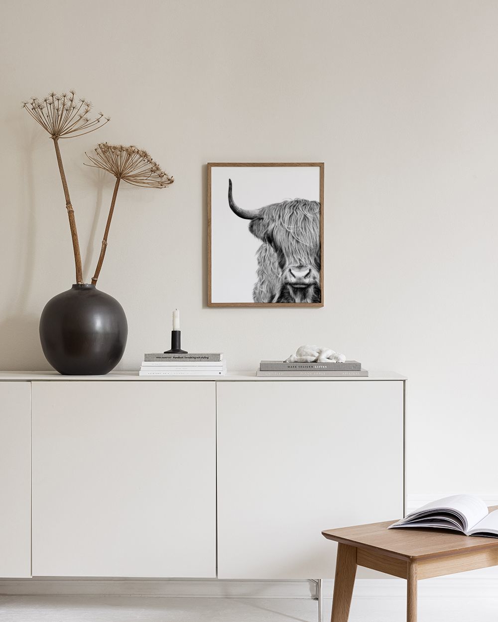 Highland Cow Close Up Print