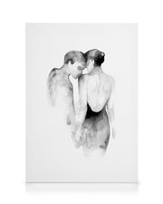 Watercolor Couple Canvas print