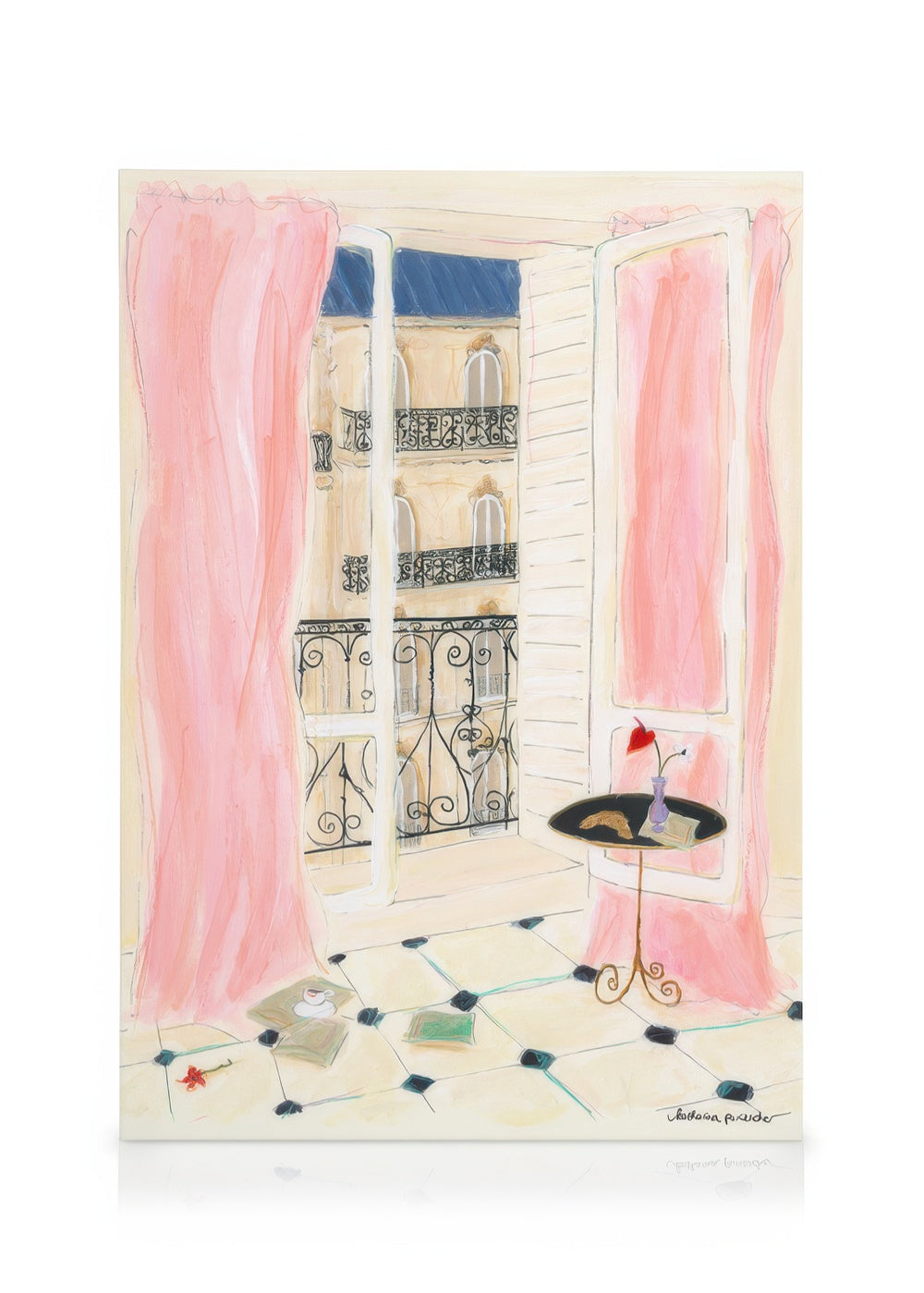 Katharina Puritscher - Croissant and Book Canvas print