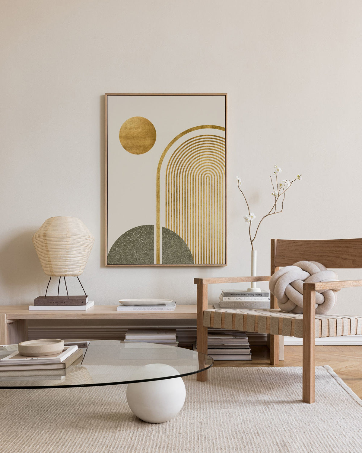 Green & Gold No1 Canvas print