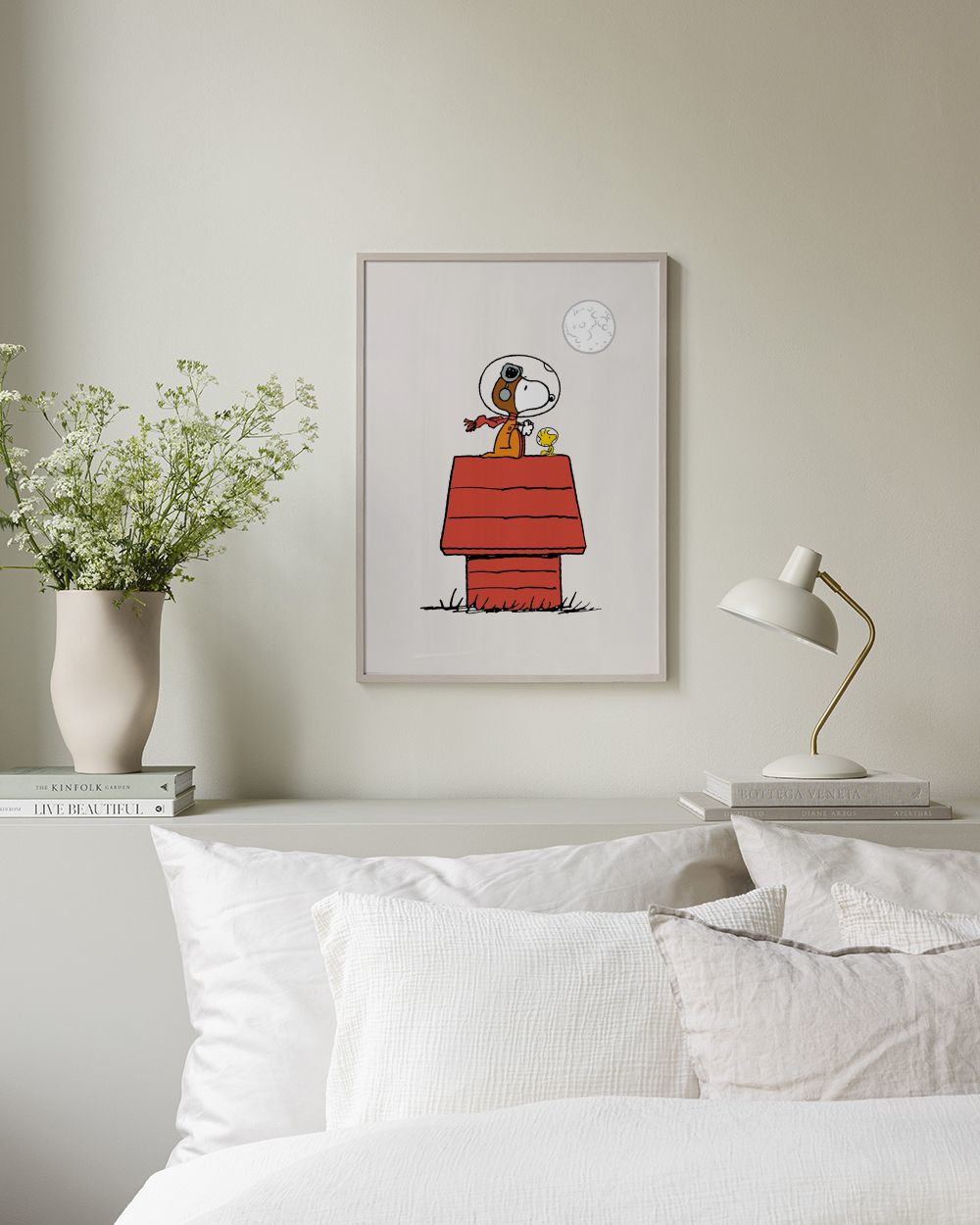 Snoopy Playing Astronaut Print
