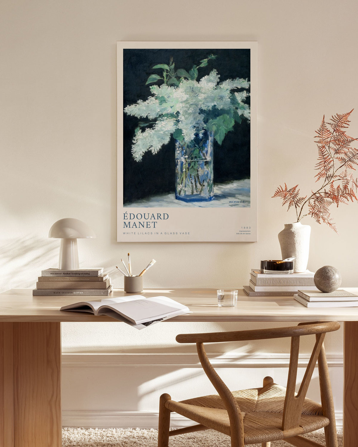 Édouard Manet - White Lilacs in a Glass Vase Canvas print