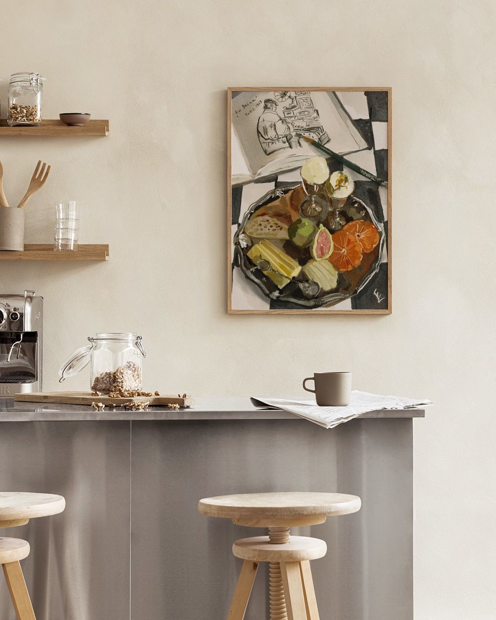 Ekaterina Zagorska - Parisian Breakfast Print