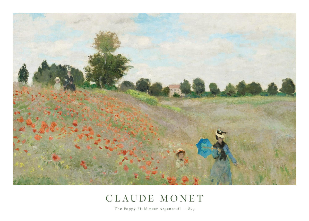 Monet - The Poppy Field near Argenteuil Print