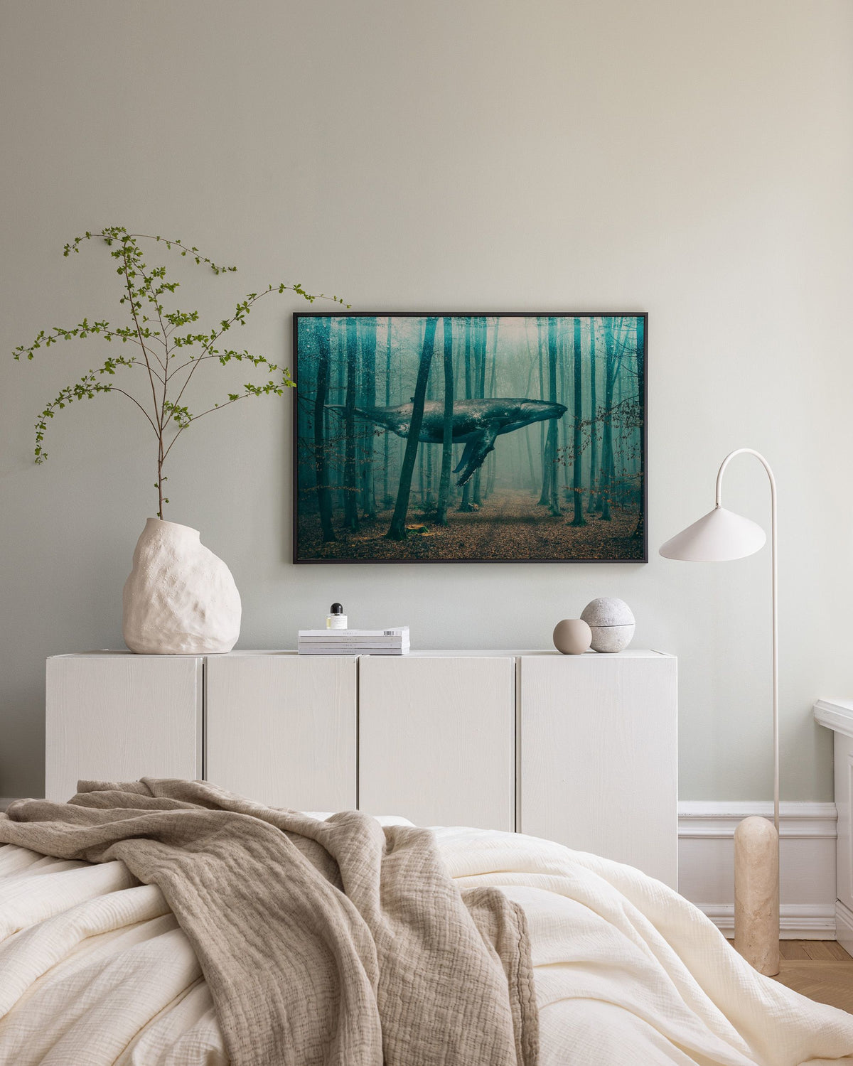 Whale in Forest Canvas print