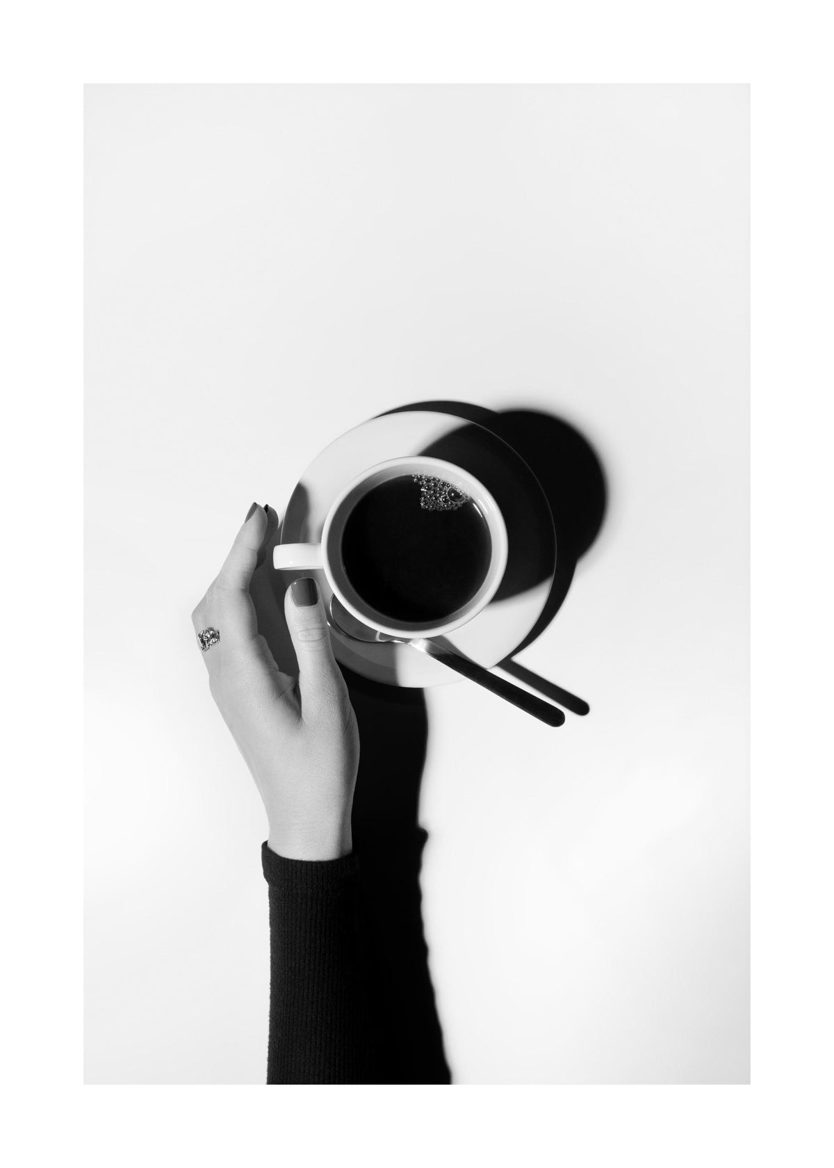 Black and White Coffee Print