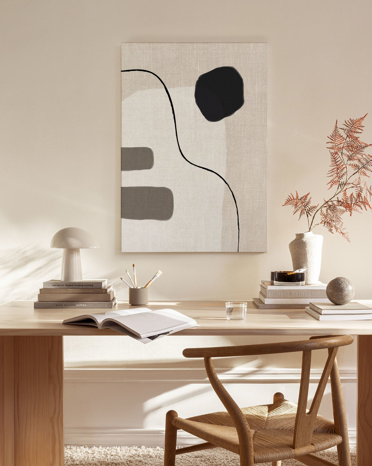 Linen Shapes No2 Canvas print