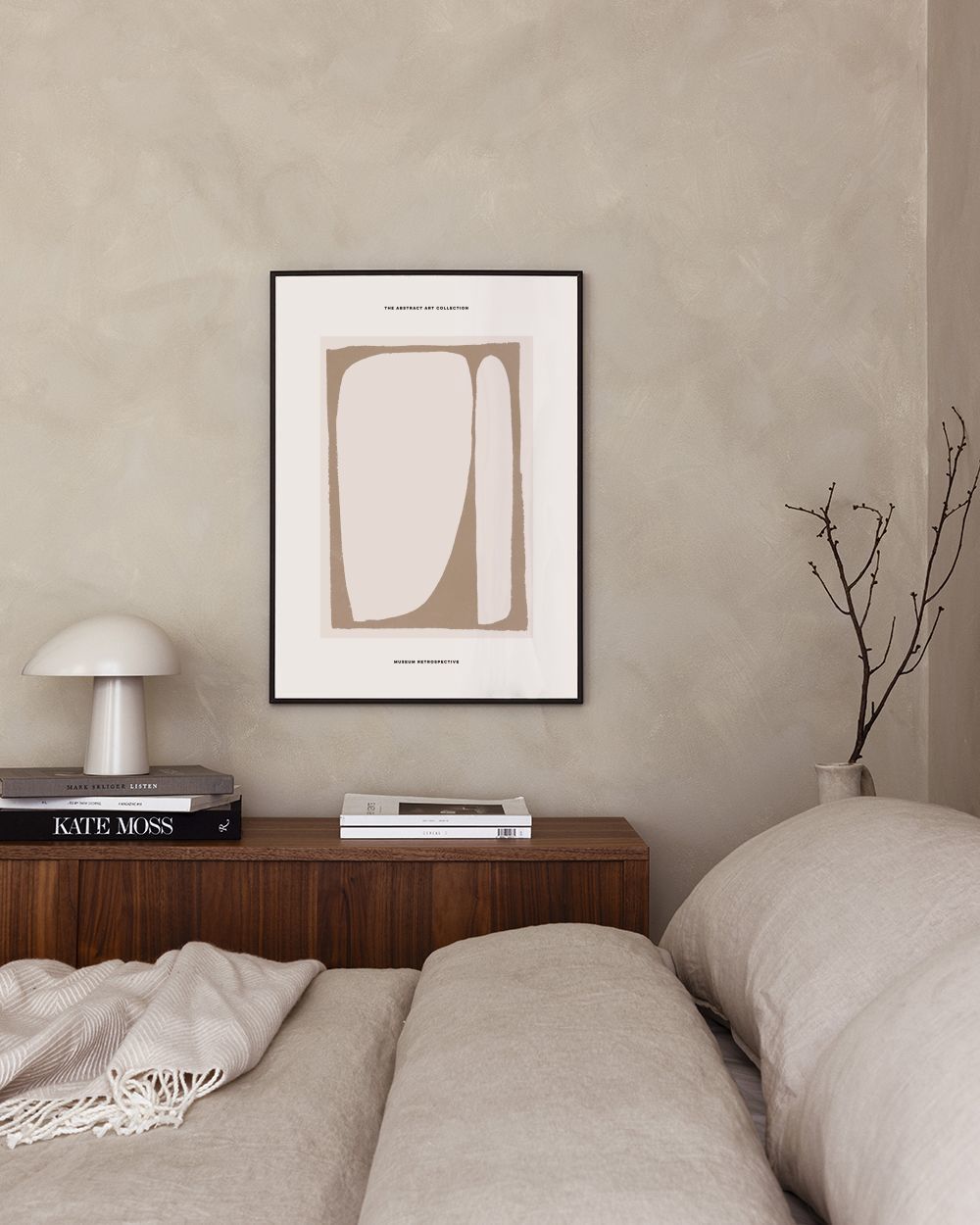 Beige Abstract Print