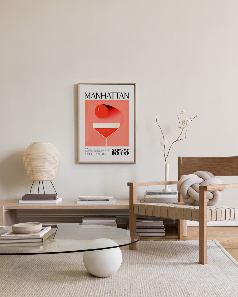 Vintage Manhattan Classic Recipe Canvas print