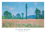 Monet -  Poppy Field (Giverny) Print