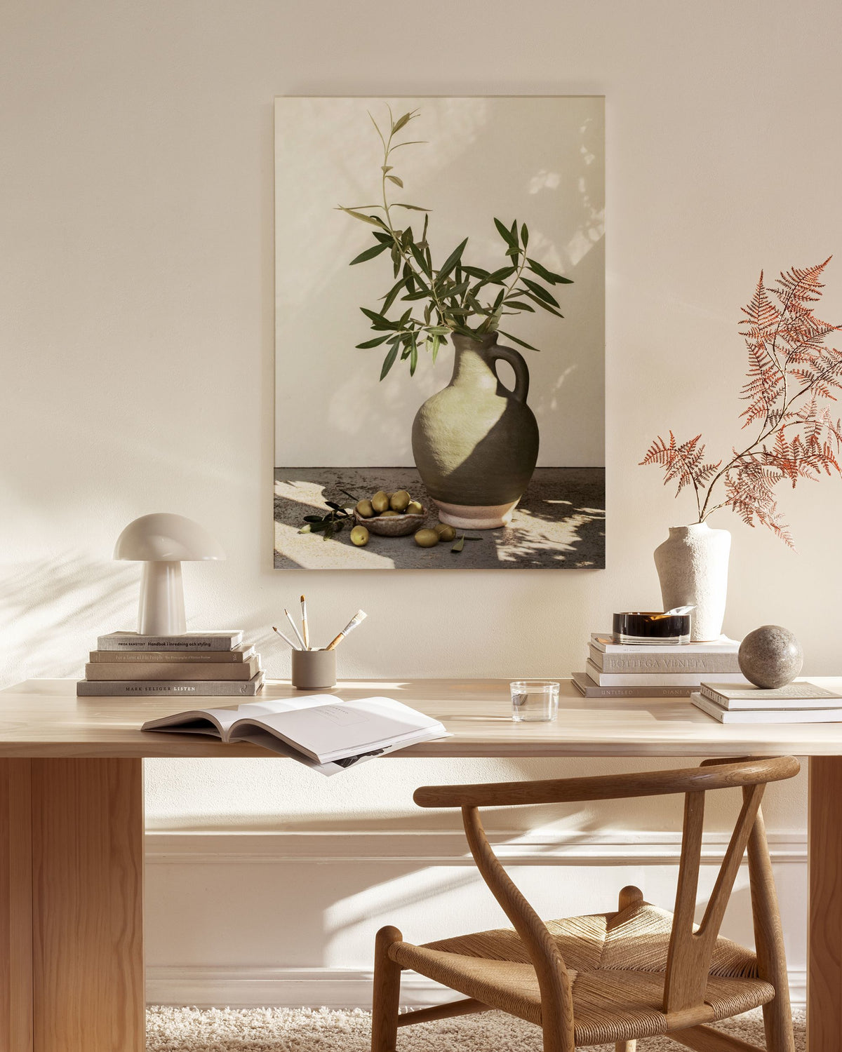 Sunlit Olives Canvas print