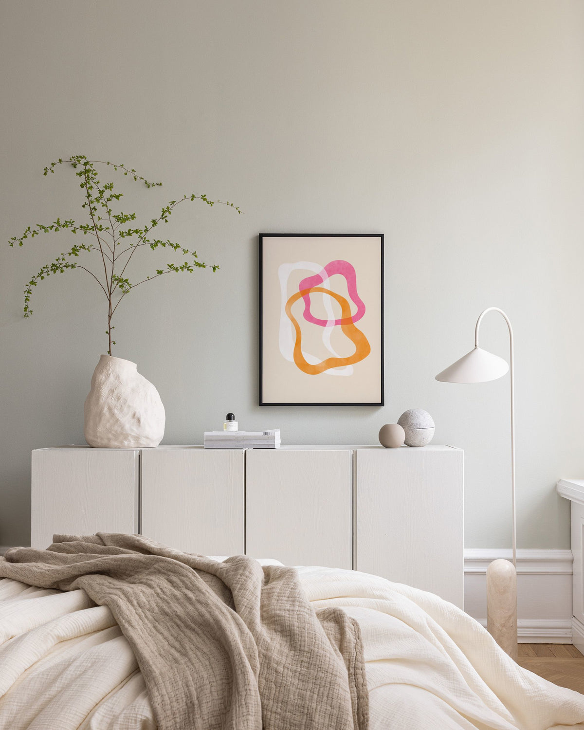 Abstract Pink Shapes No2 Canvas print