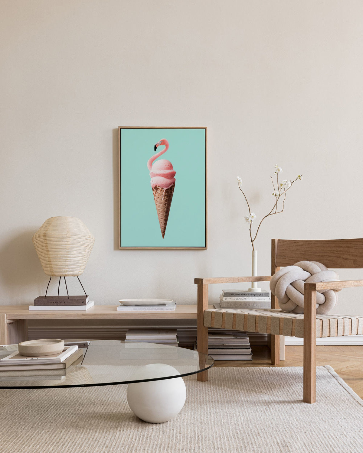 Jonas Loose - Flamingo Cone Canvas print