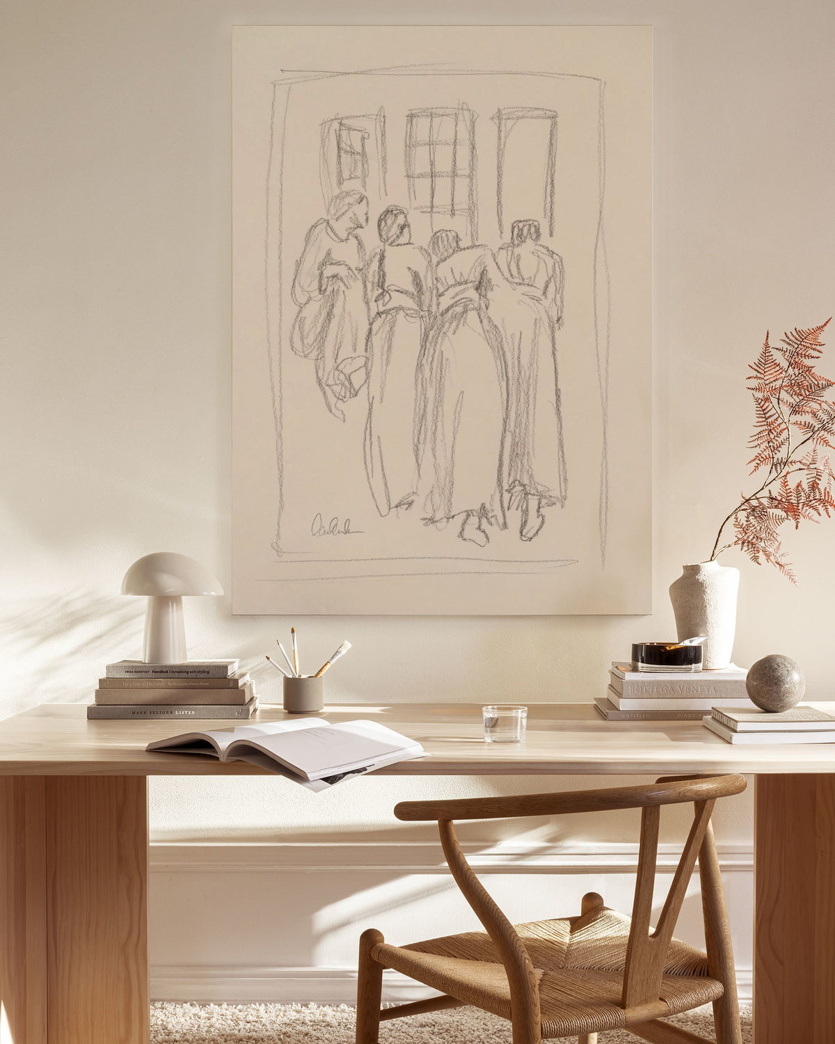 The Dreamers Sketch Canvas print