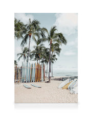 Waikiki Surfing Canvas print