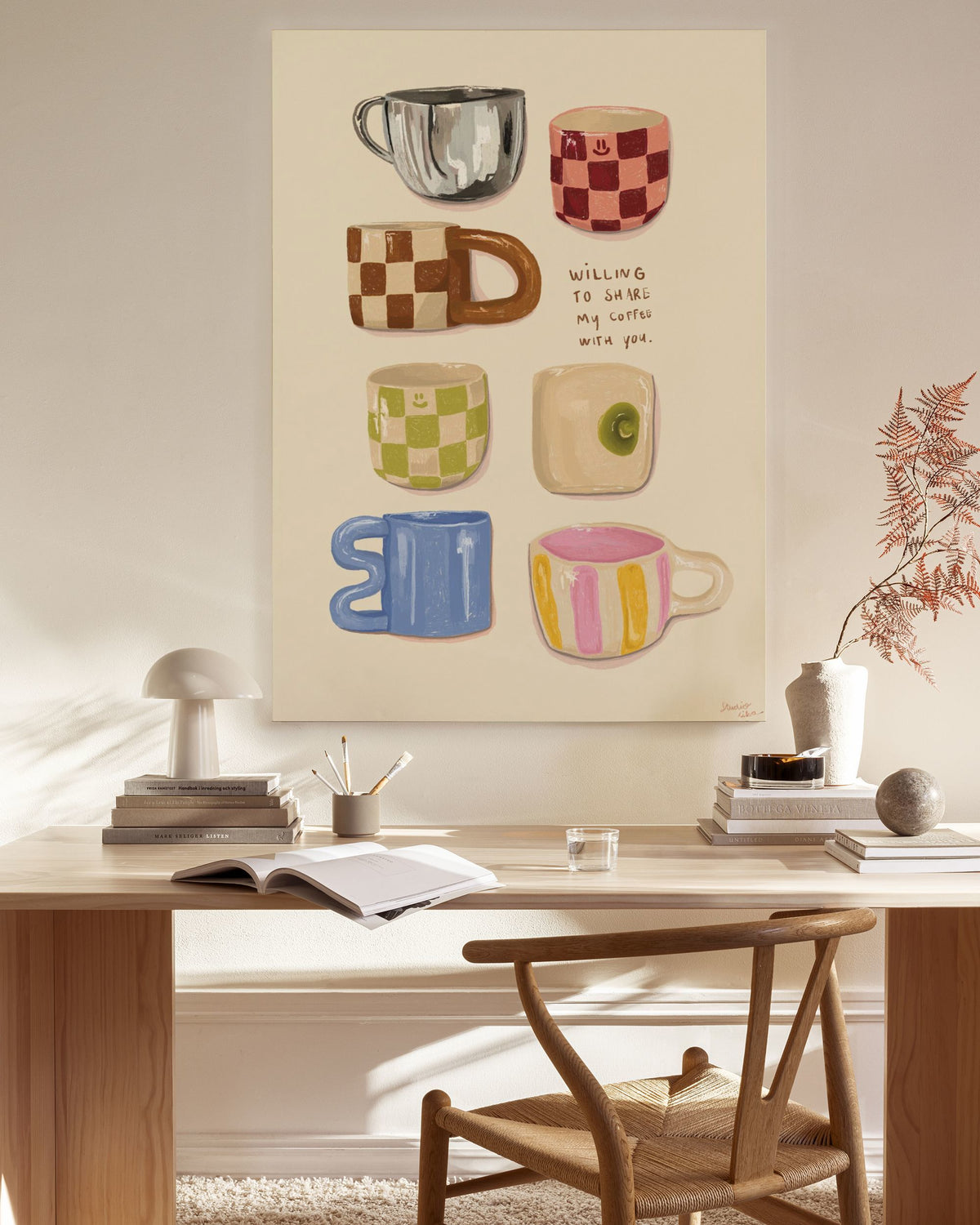 Loïs Langenberg - Willing to share my Coffe with you Canvas print