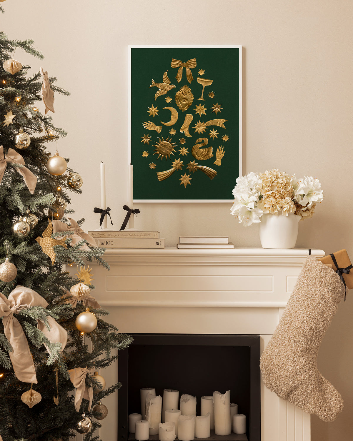 Golden Ornaments Print