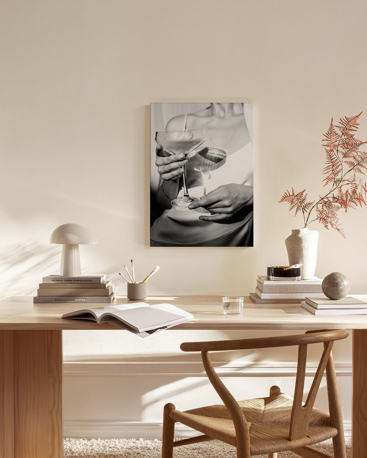 Drinking Champagne Canvas print