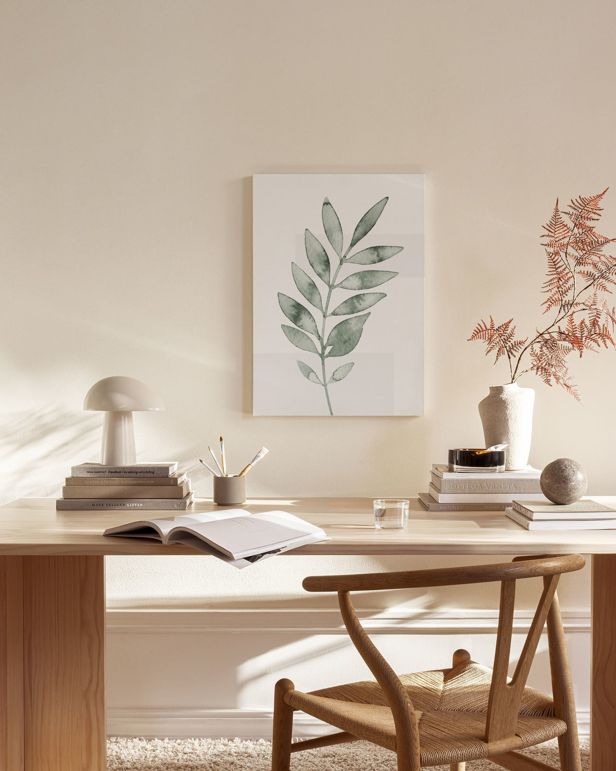 Watercolor Leaves No4 Canvas print