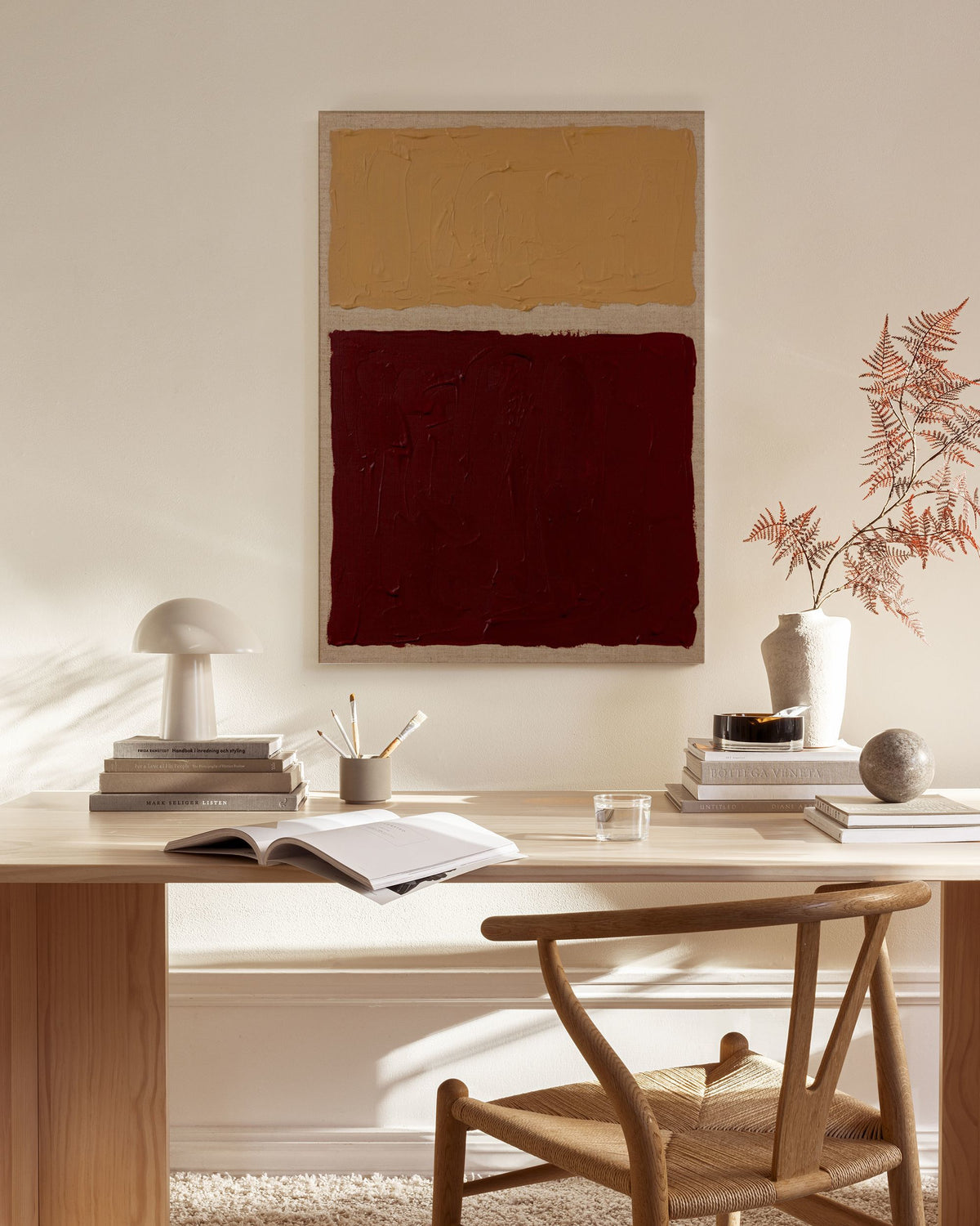 Ochre Versus Oxblood Canvas print