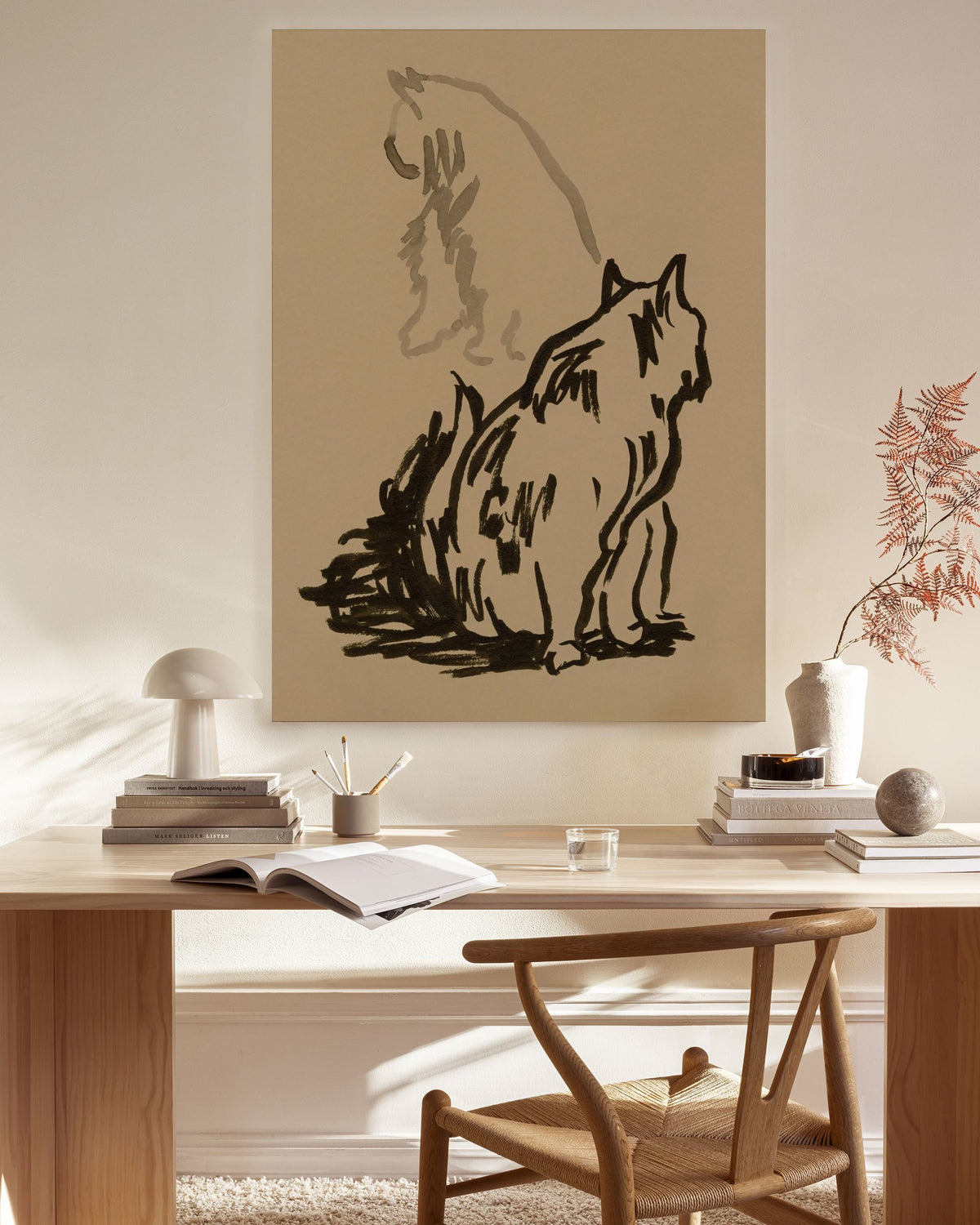 Study of Cat Canvas print