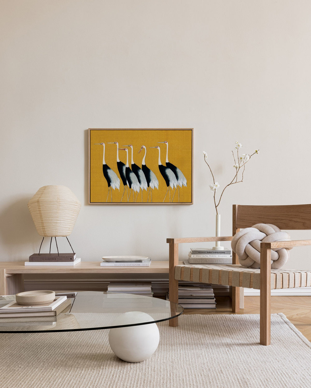 Ogata Korin - Japanese Red Crown Cranes Canvas print