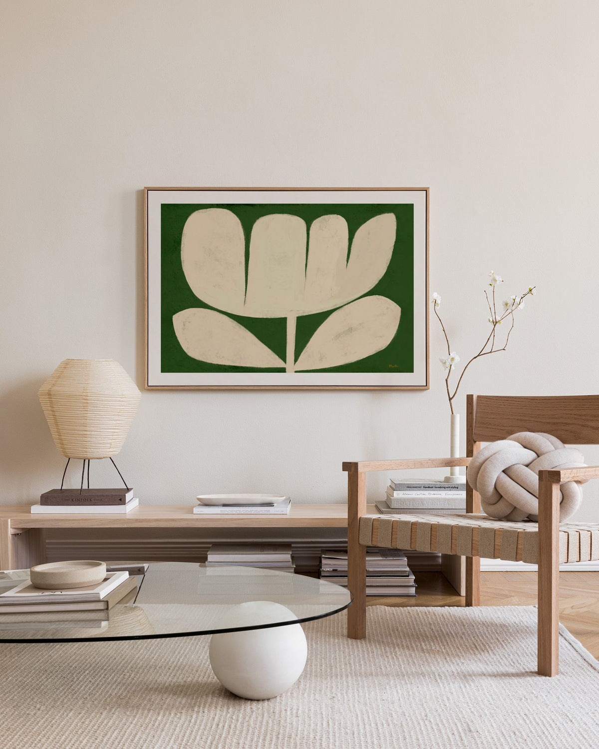 Marco Marella - Flower on Green Canvas print