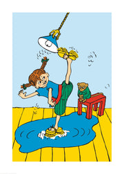 Pippi Longstocking Cleaning Print
