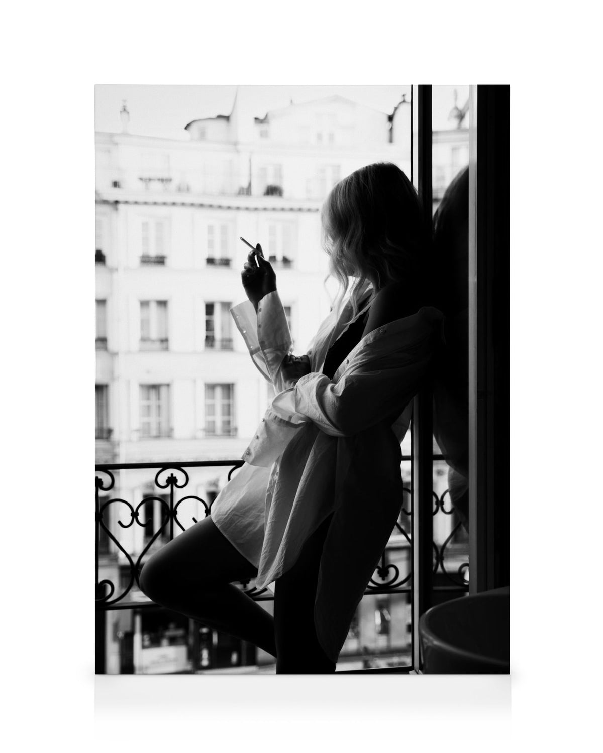 Smoking in Paris Canvas print