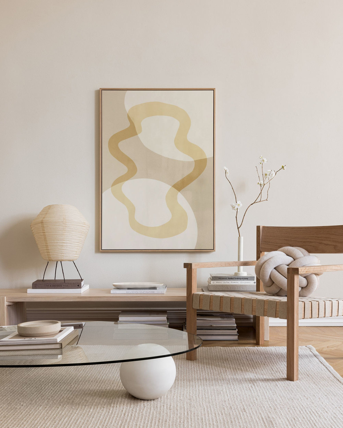 Abstract Yellow Shapes No2 Canvas print