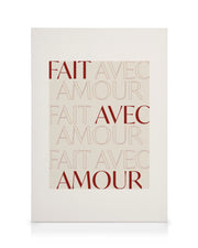 Fait Avec Amour Canvas print