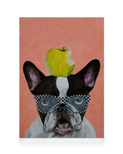 Coco De Paris - French Bulldog with Apple Canvas print